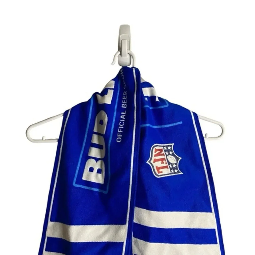 NFL x Bud Light Blue/White Knit Fringed Scarf